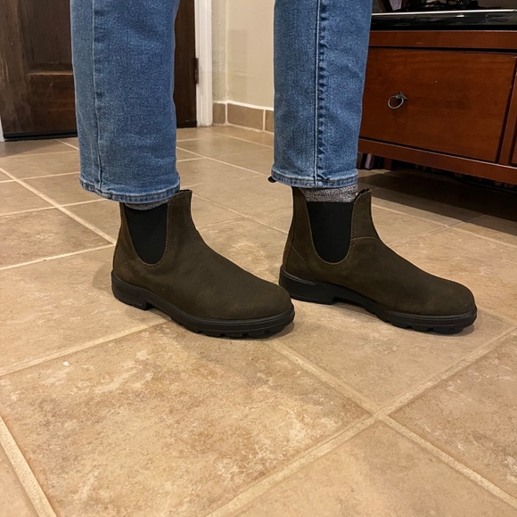 Blundstone Dark Olive Suede 1615 UK Size 7.5, USAM 8.5 USAW 10.5 - Picture 5 of 6